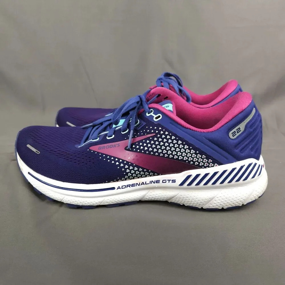 Brooks Adrenaline GTS 22 Shoes Women Size 10.5 1203531B403 Purple Running
